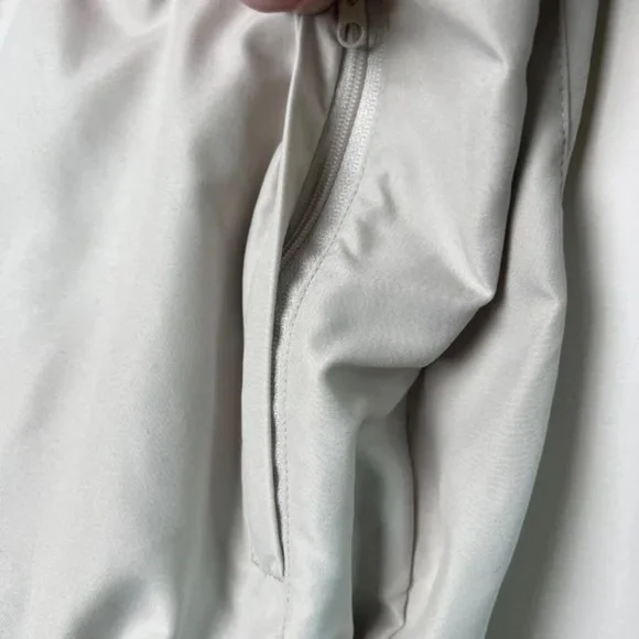 FootJoy Quarter Snap Golf Jacket Beige Men’s Size Medium Henley Pullover Pockets - Picture 5 of 9